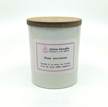 Charger l'image dans la galerie, BOUGIE ROSE ANCIENNE CIRE VÉGÉTALE PARFUM DE GRASSE 200G